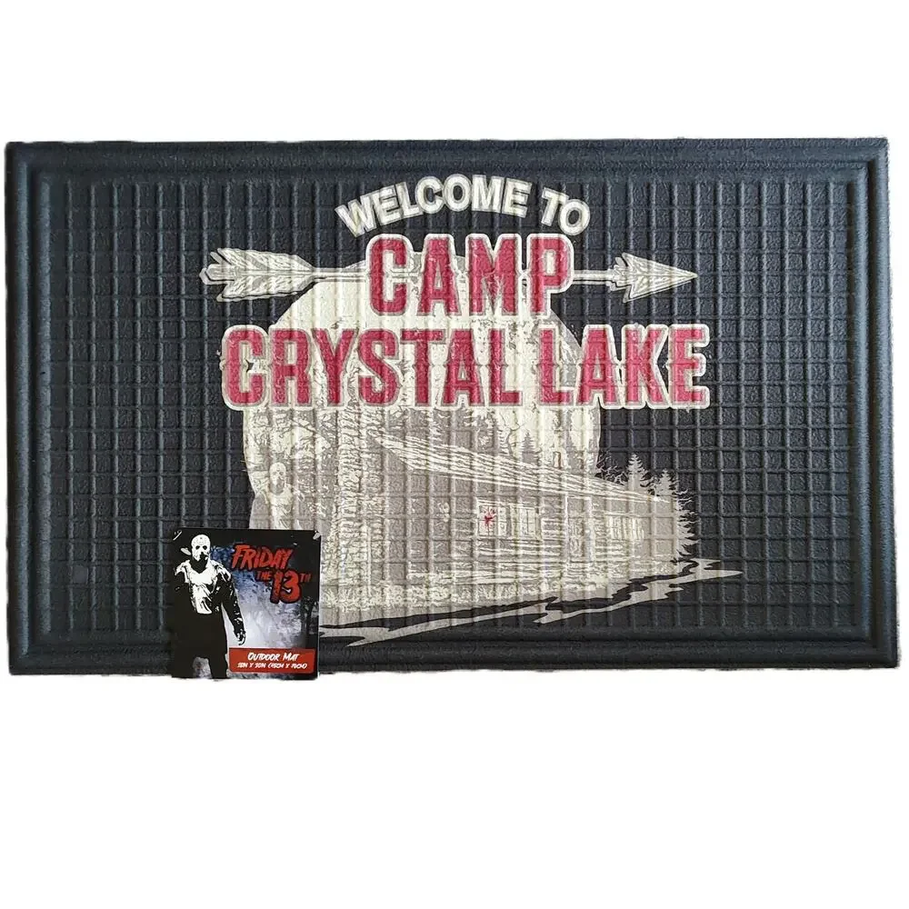 Friday the 13th Camp Crystal Lake Outdoor Doormat Rubber Backed 18